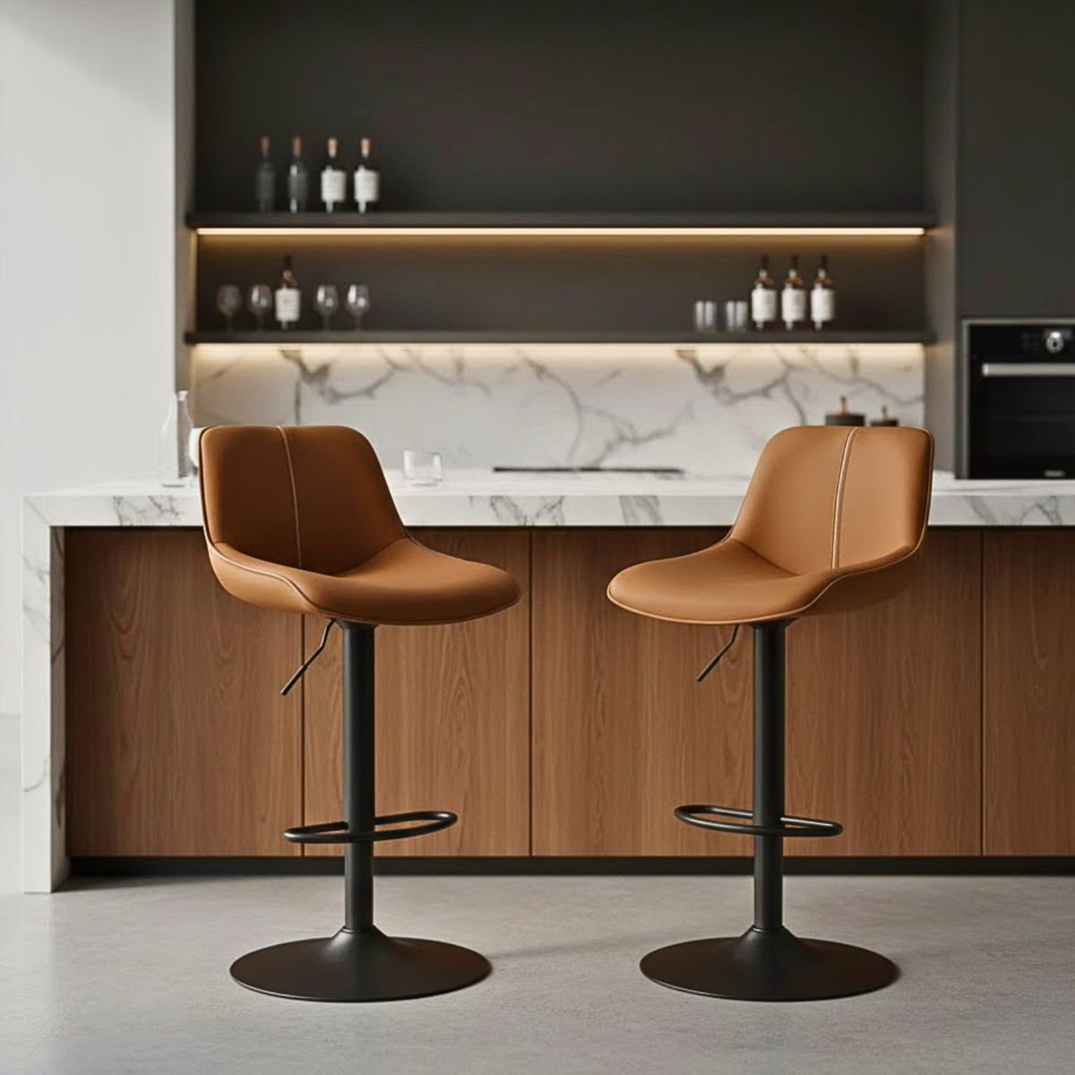 Chaises de bar en similicuir haute densité – Prague