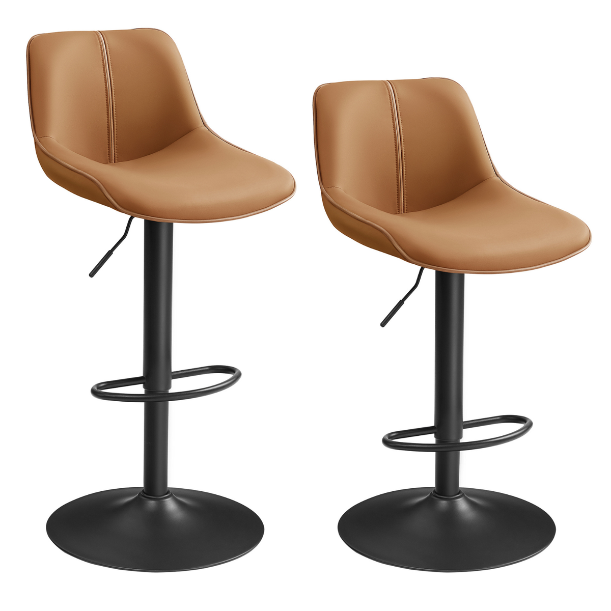 Ensemble – 2 chaises de bar réglables en similicuir — Prague