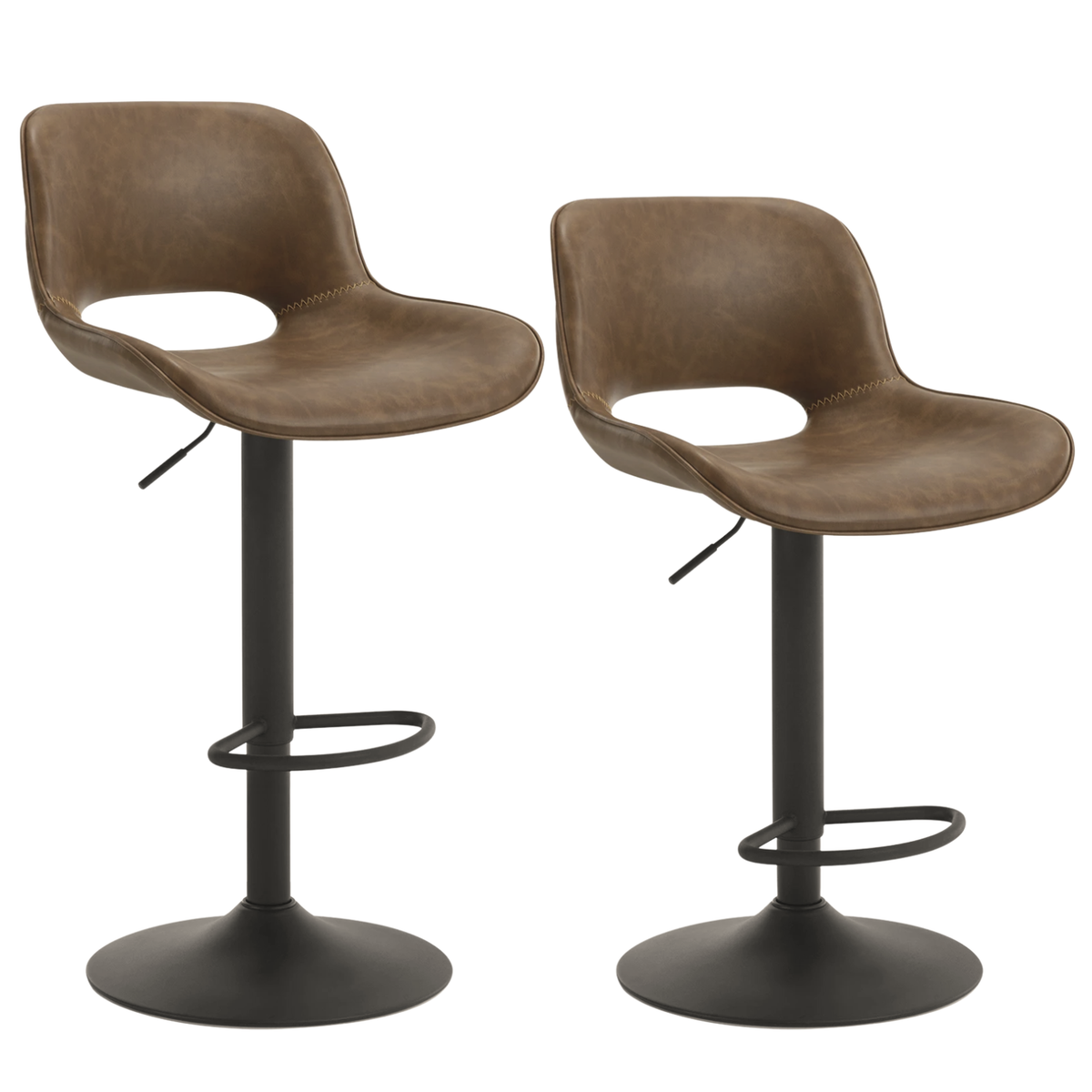 Ensemble – 2 chaises de bar au design ergonomique – Darwin