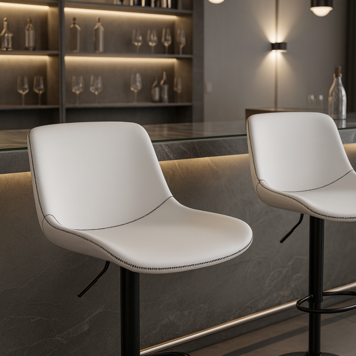 Ensemble – 3 chaises de bar au design scandinave – Chris