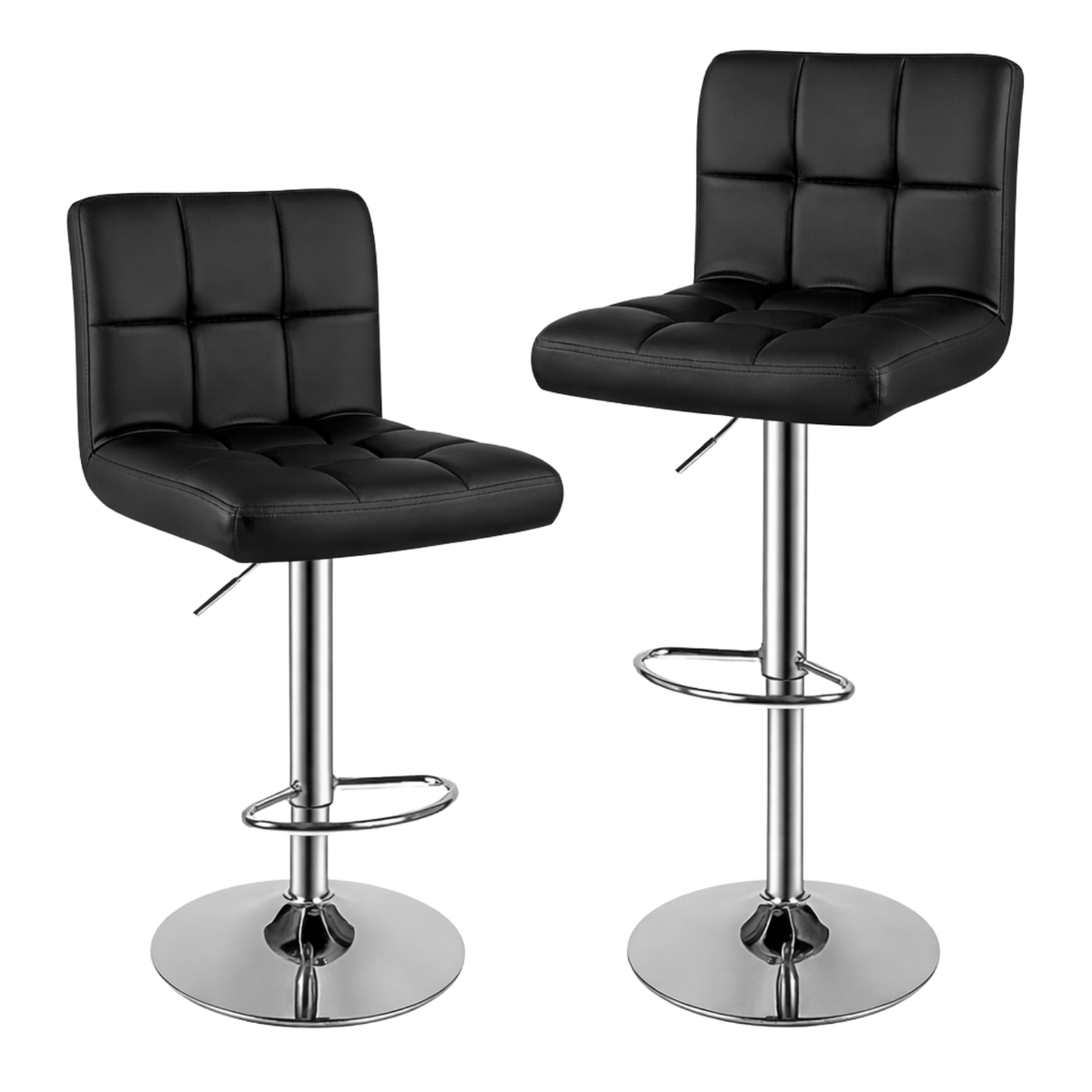 Chaises de bar au similicuir sobre et matelassé – Stella