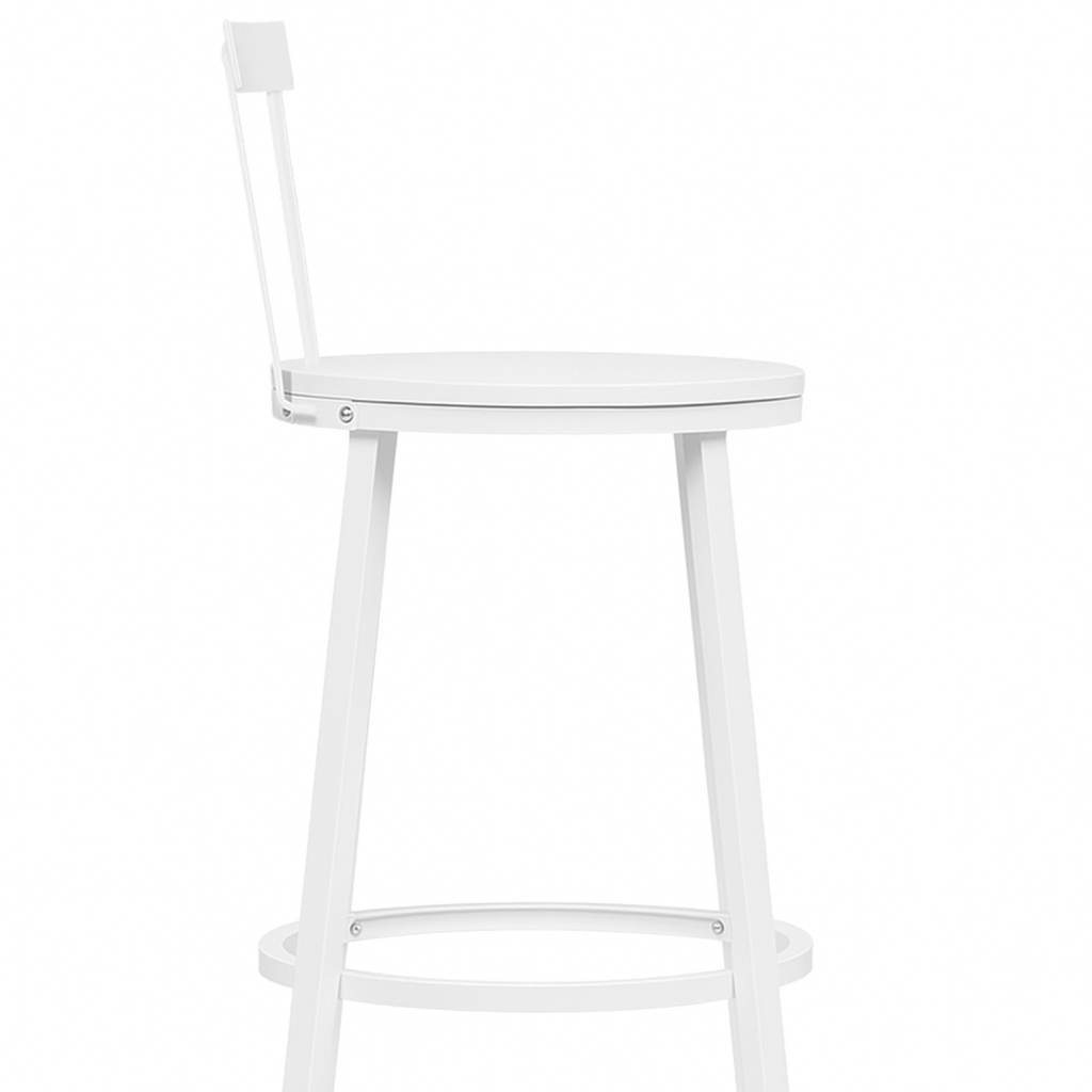 Ensemble – 2 chaises de bar en métal au style léger et minimaliste – Lund