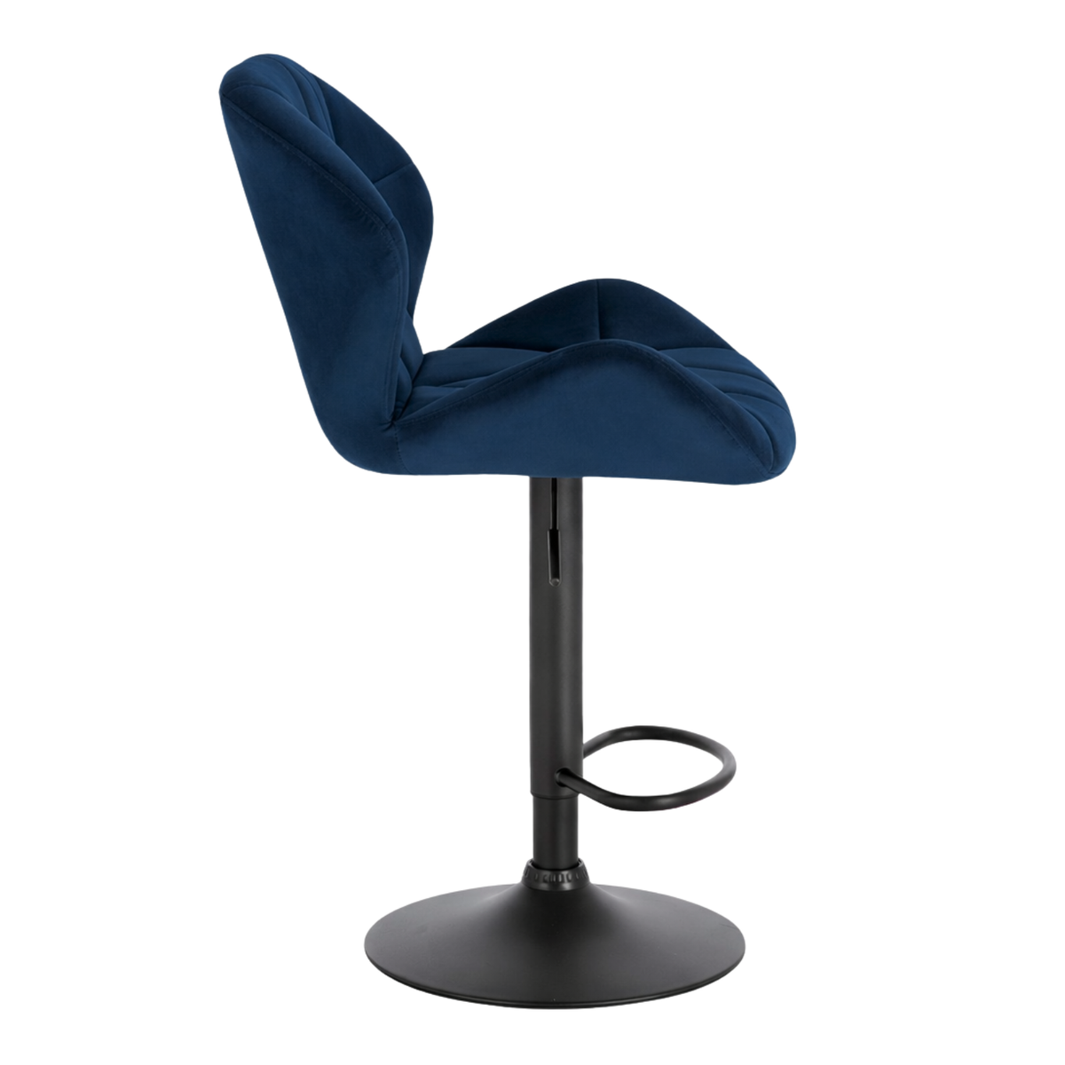 Ensemble – 2 chaises de bar stylisées et galbées en velours – Berlin