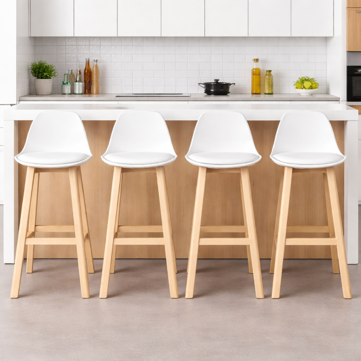 Ensemble – 2 chaises de bar 75 cm au style scandinave — Mölk