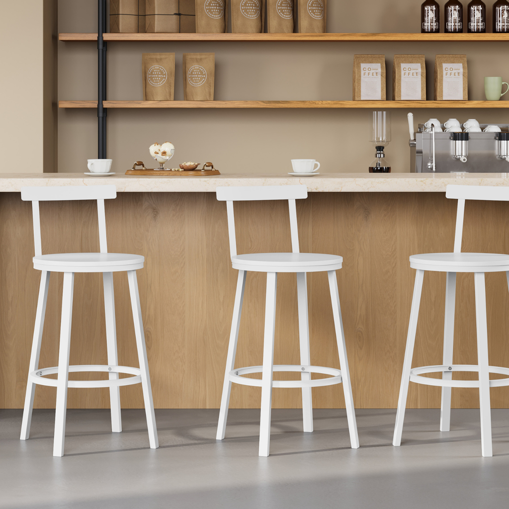 Ensemble – 2 chaises de bar en métal au style léger et minimaliste – Lund