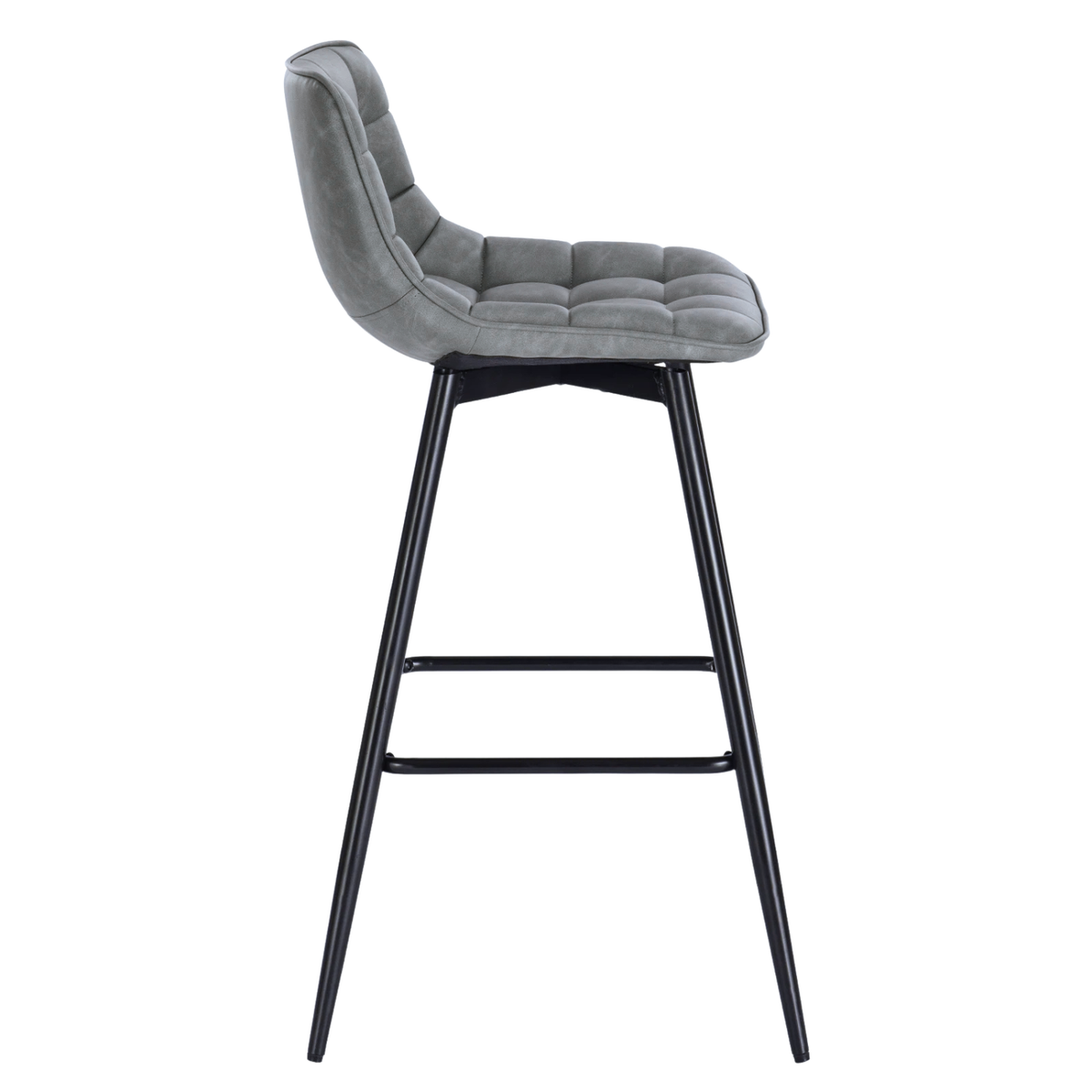 Ensemble – 2 chaises de bar scandinaves en velours gris – Sören