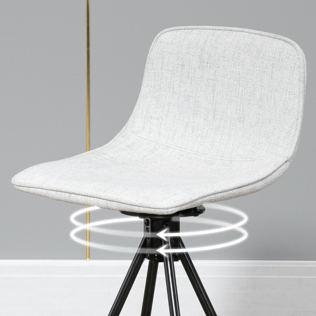 Ensemble – 2 chaises de bar en tissu doux et reflets lumineux – Solna