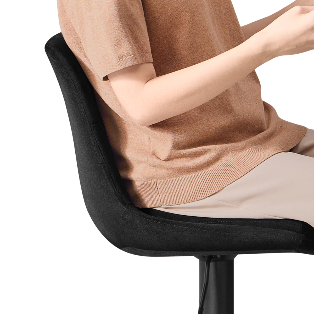 Ensemble – 4 chaises de bar au velours sobre – Norwich