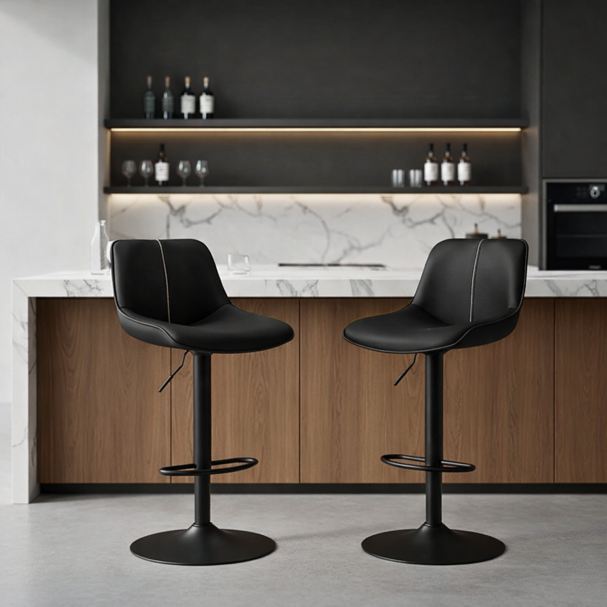 Chaises de bar en similicuir haute densité – Prague