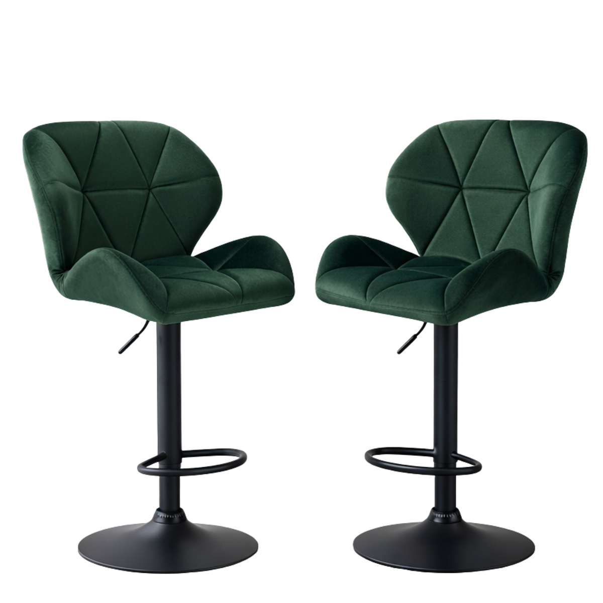 Chaises de bar stylisées et galbées en velours sobre – Berlin