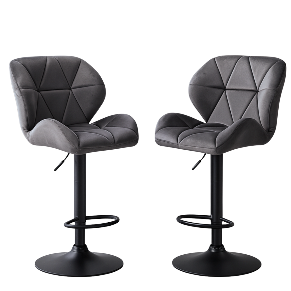 Chaises de bar stylisées et galbées en velours sobre – Berlin