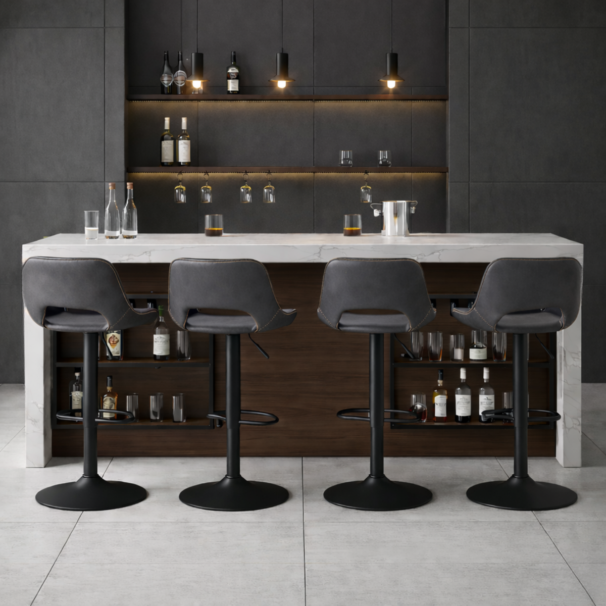 Chaises de bar au design vintage et ajouré – Darwin