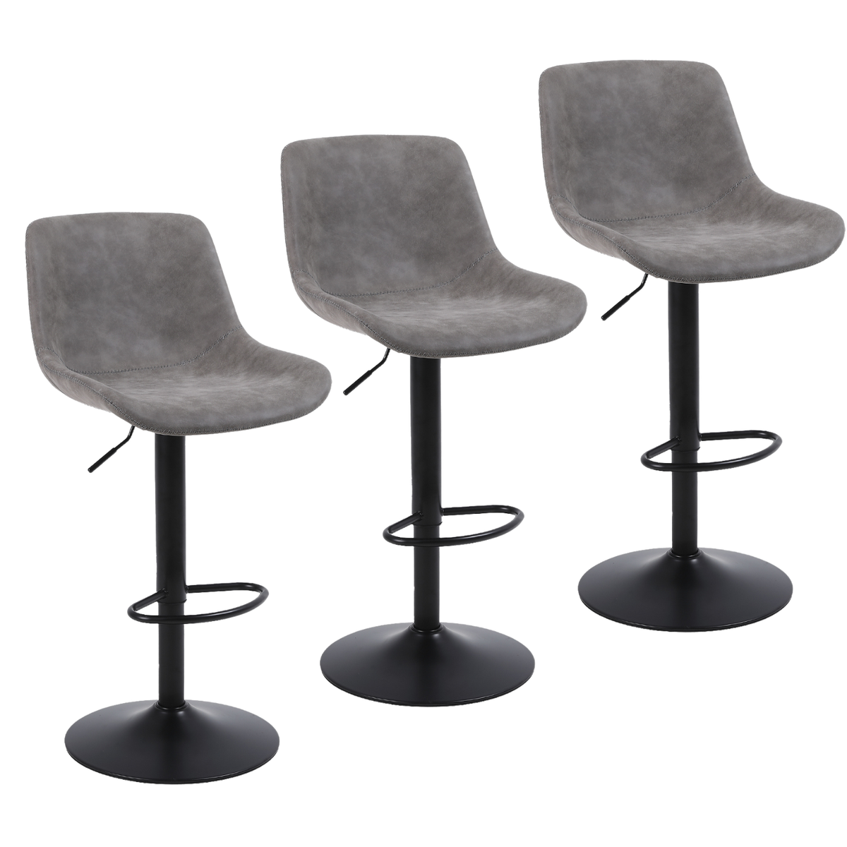 Ensemble – 3 chaises de bar au design scandinave – Chris