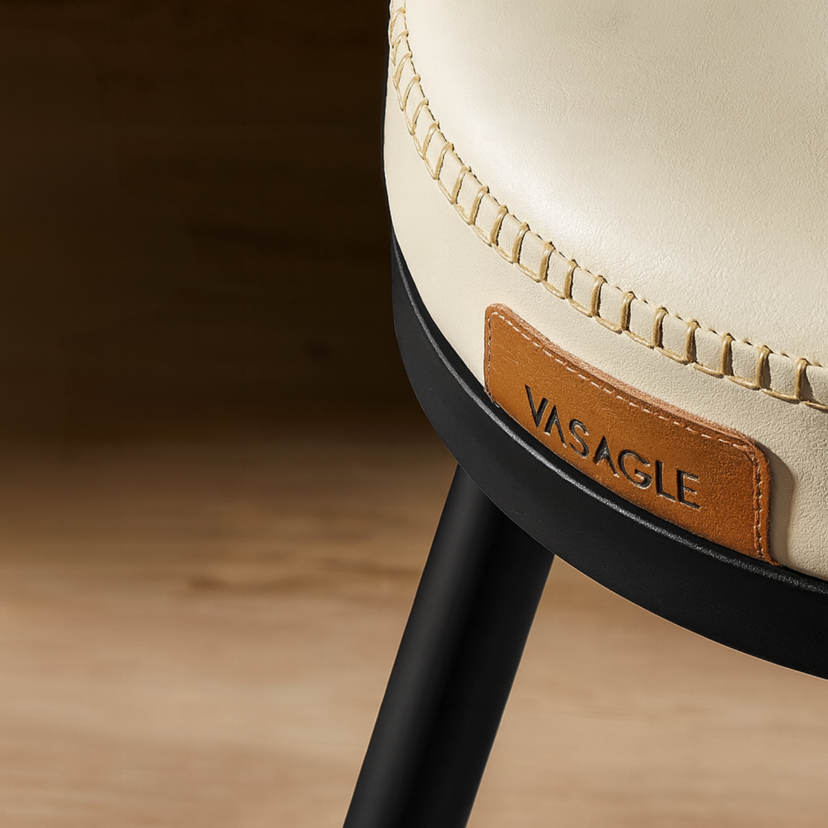 Ensemble – 2 chaises de bar vintages au style bistrot revisité – Ferro