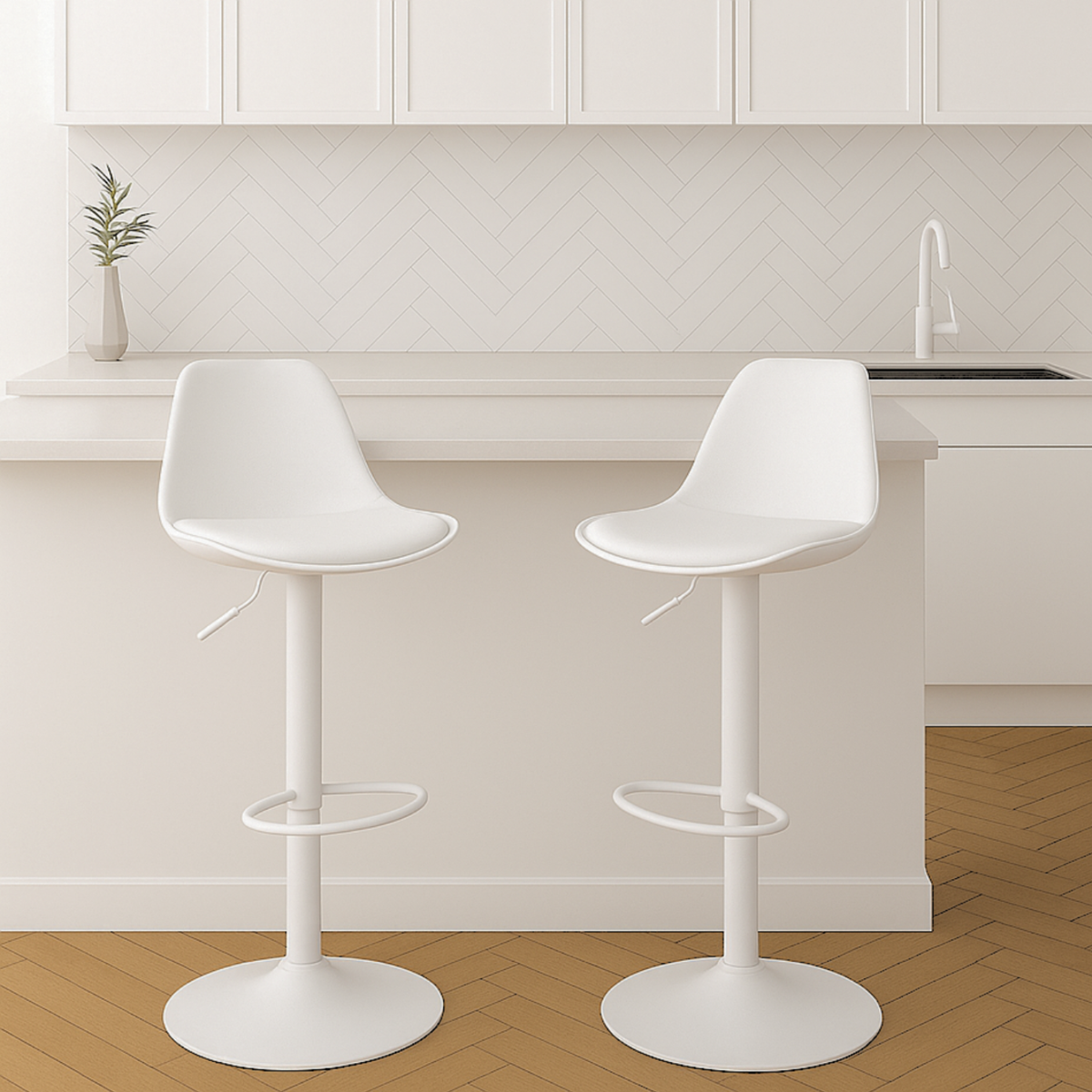 Ensemble – 2 chaises de bar scandinaves au design ergonomique – Oslo