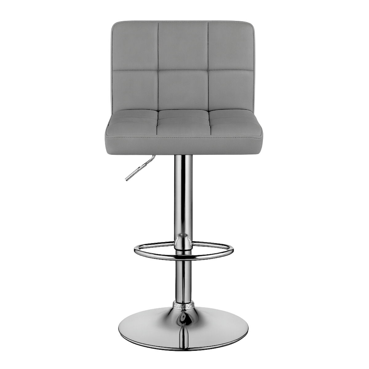 Ensemble – 2 chaises de bar en cuir au design sobre et matelassé – Stella