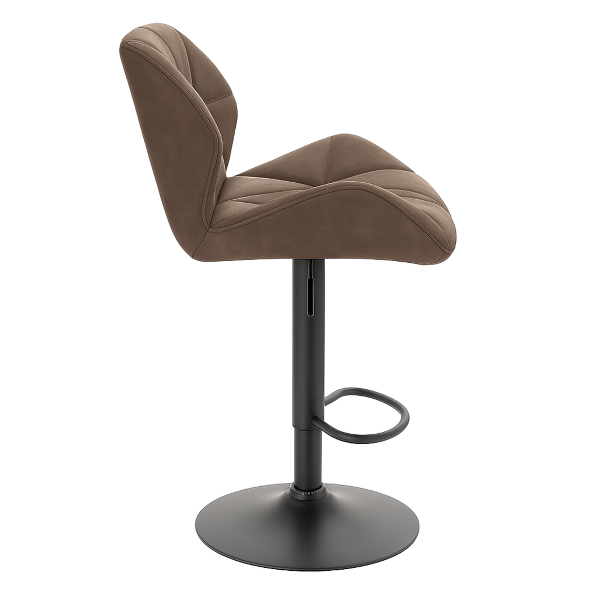 Ensemble – 2 chaises de bar stylisées et galbées au cuir mat – Berlin