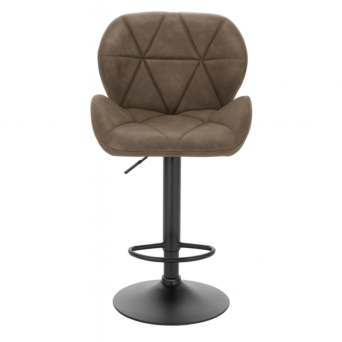 Ensemble – 2 chaises de bar stylisées et galbées au cuir mat – Berlin