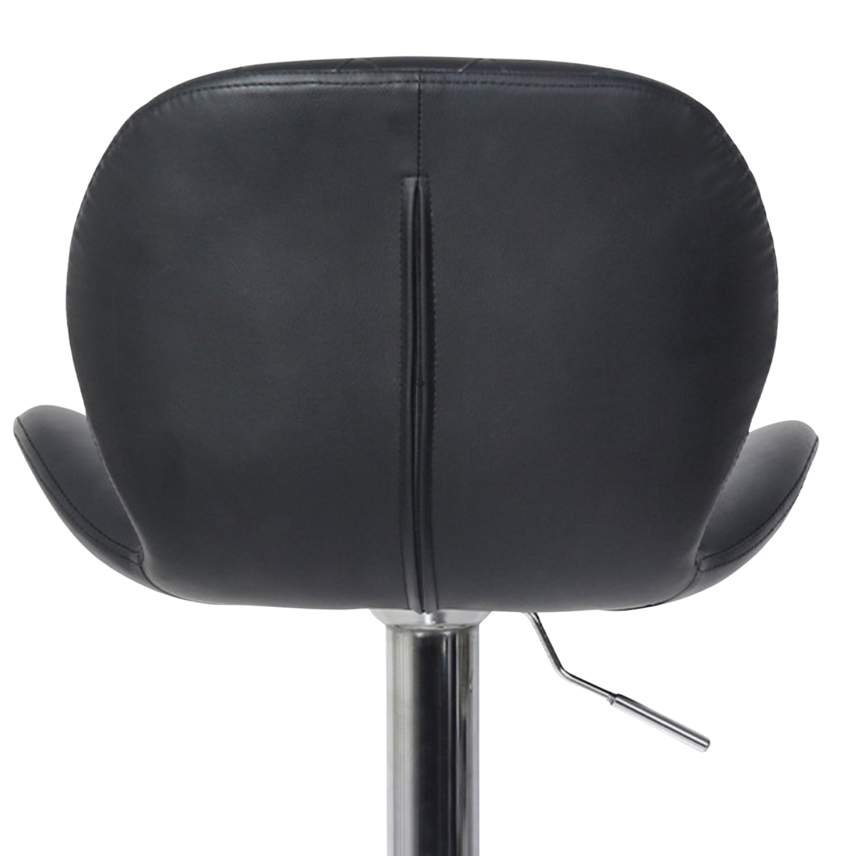 Ensemble – 2 chaises de bar au design galbé et cuir noir raffiné – Dray