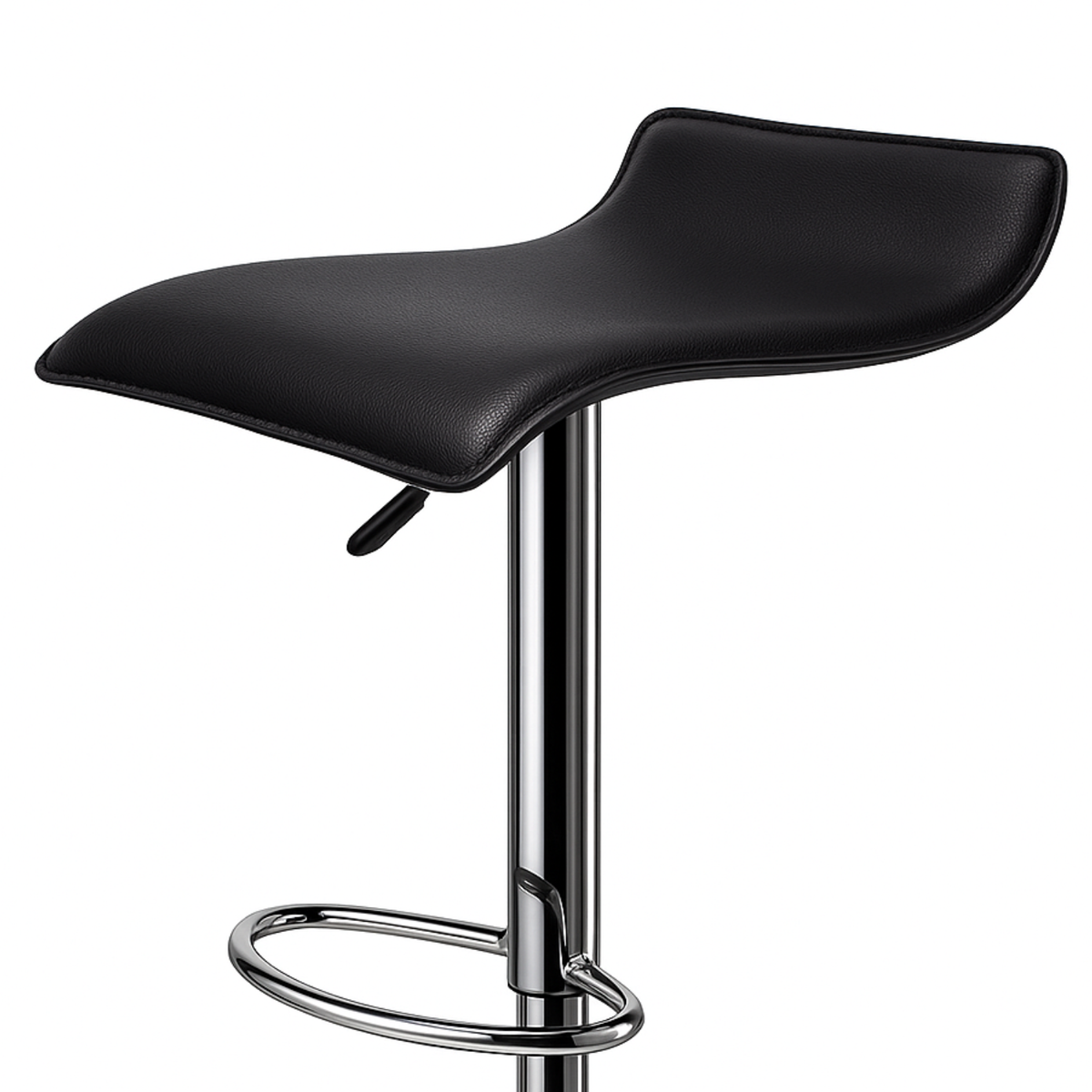 Ensemble – 2 tabourets de bar en cuir au design simple et épuré – Axis