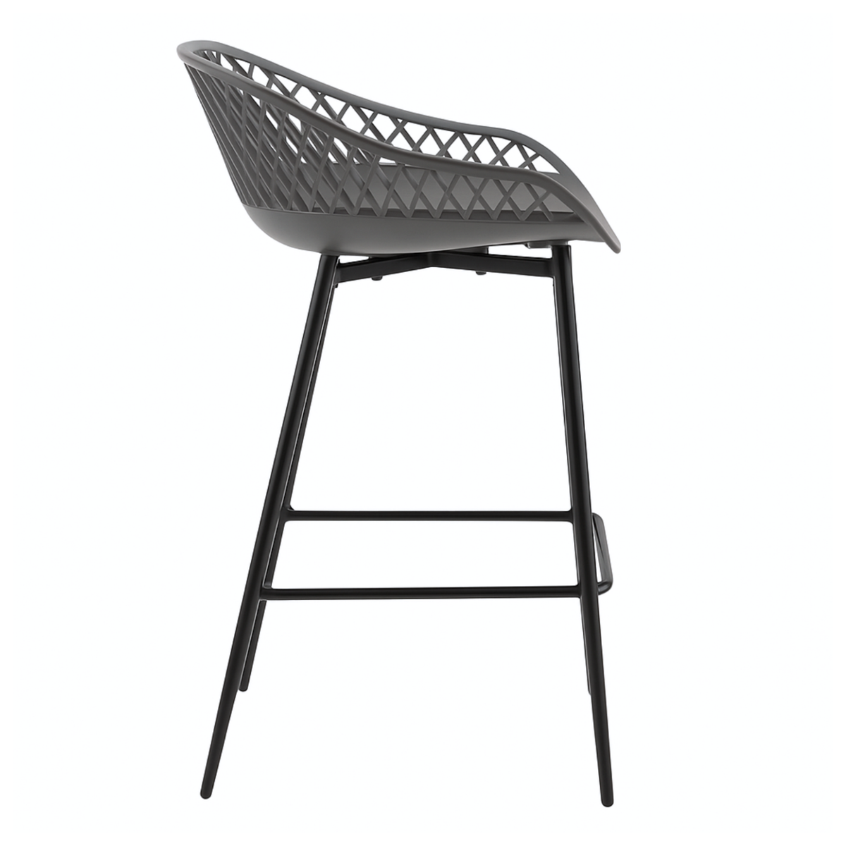 Ensemble – 2 chaises de bar au design ergonomique et ajouré – Vega