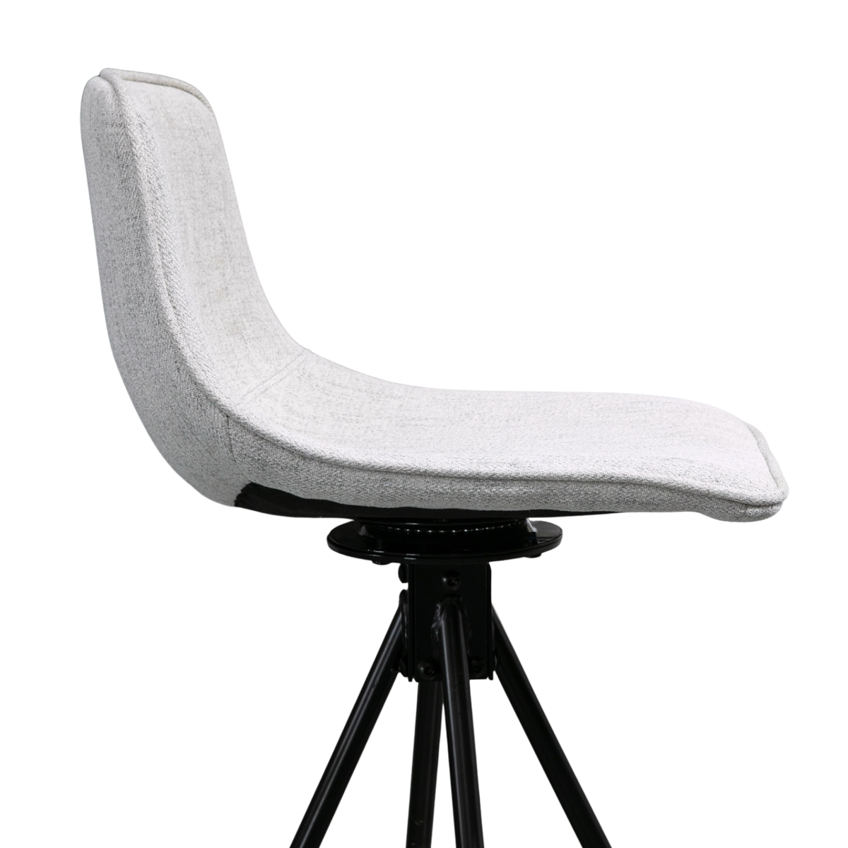 Ensemble – 2 chaises de bar scandinaves 65 cm en tissu doux et lumineux – Solna