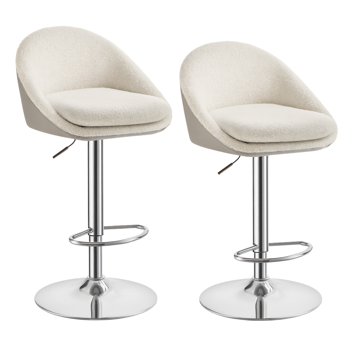 Ensemble – 2 chaises de bar au design moderne et enveloppant – Gloria