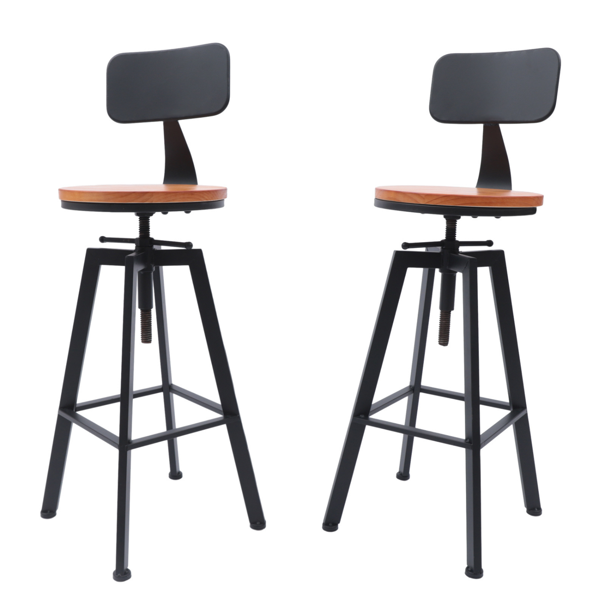 Ensemble – 2 chaises de bar innovantes au design graphique – Brik