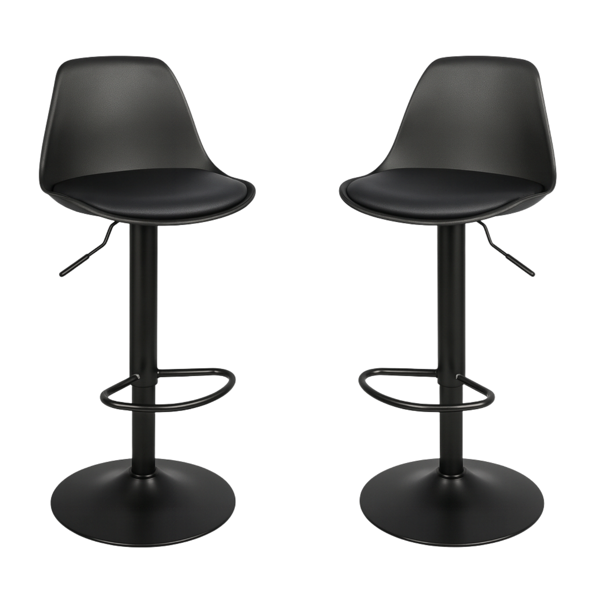 Ensemble – 2 chaises de bar scandinaves au design ergonomique – Oslo