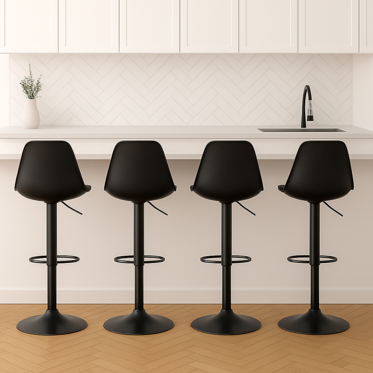 Ensemble – 2 chaises de bar scandinaves au design ergonomique – Oslo